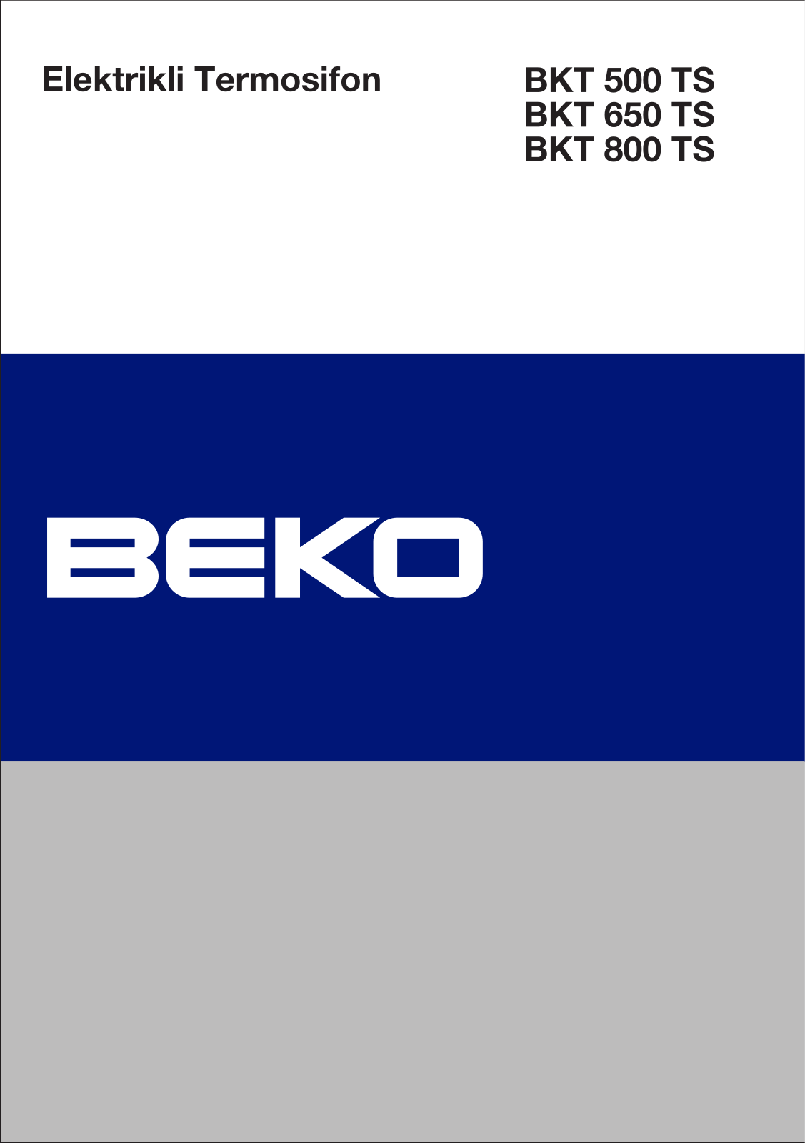 Beko BKT500TS, BKT650TS, BKT800TS User manual