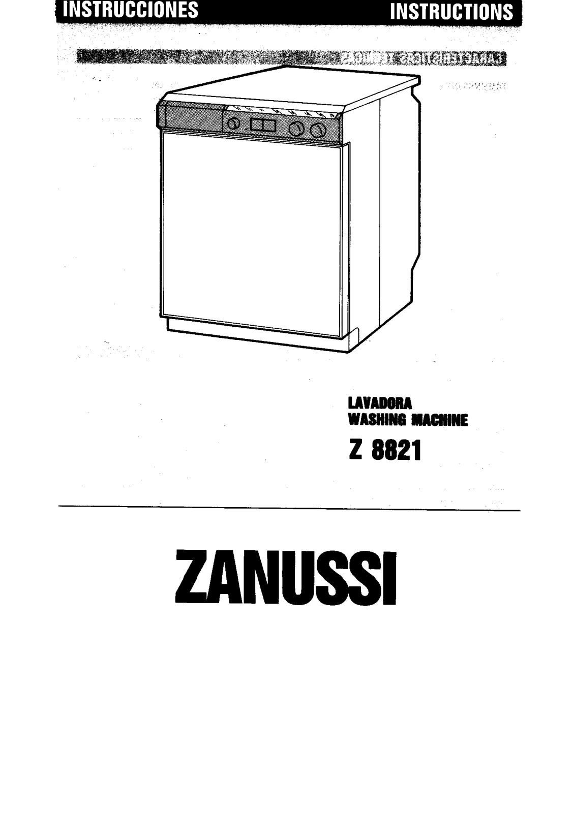 Zanussi Z8821 User Manual