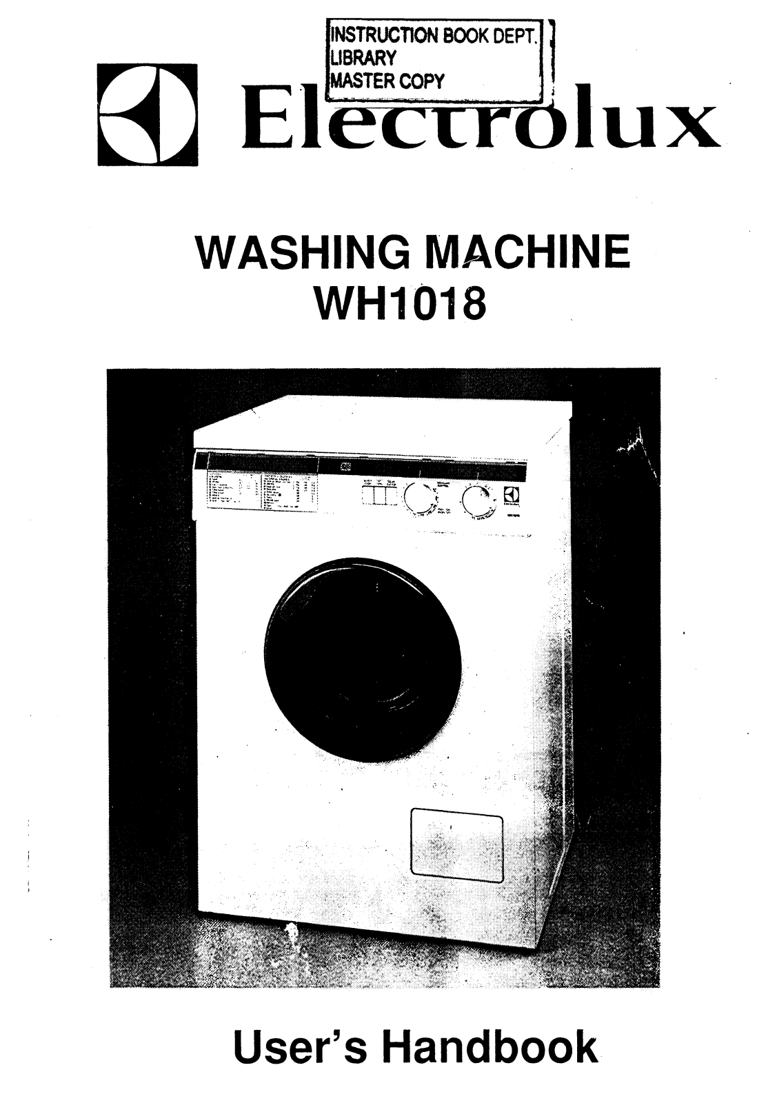 Electrolux WH1018 Instruction Manual