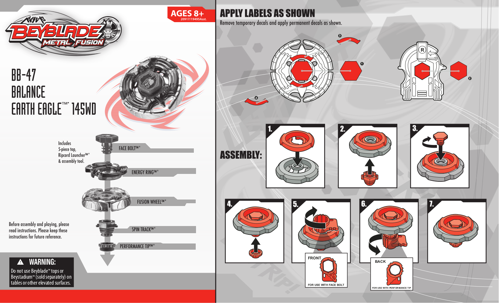 HASBRO Beyblade Metal Fusion Earth Eagle User Manual