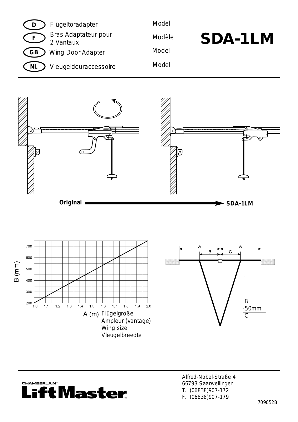 Chamberlain SDA-1LM User Manual