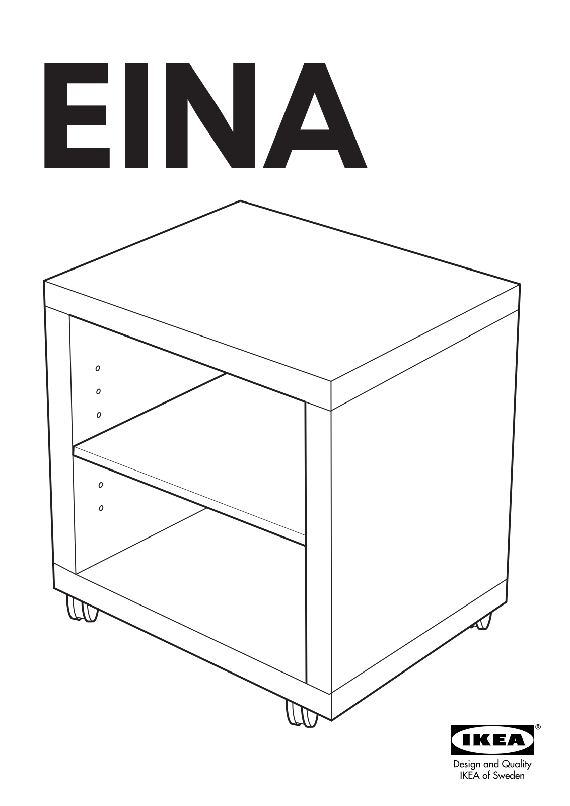 IKEA EINA BEDSIDE TABLE Assembly Instruction