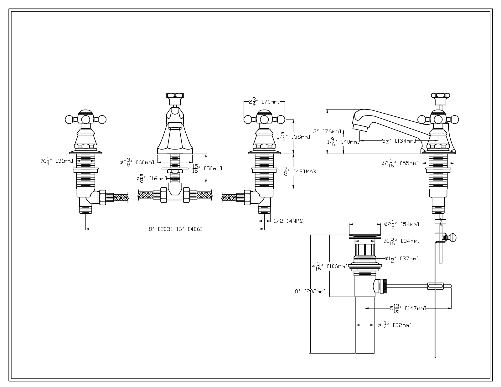 dCOR design DCRN3612 Dimensions