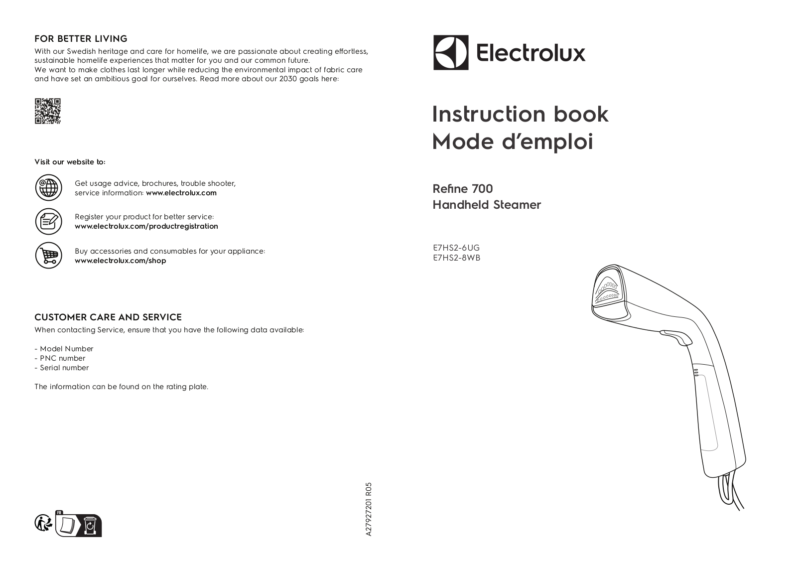 Electrolux E7HS2-6UG, E7HS2-8WB User guide - ManualMachine.com