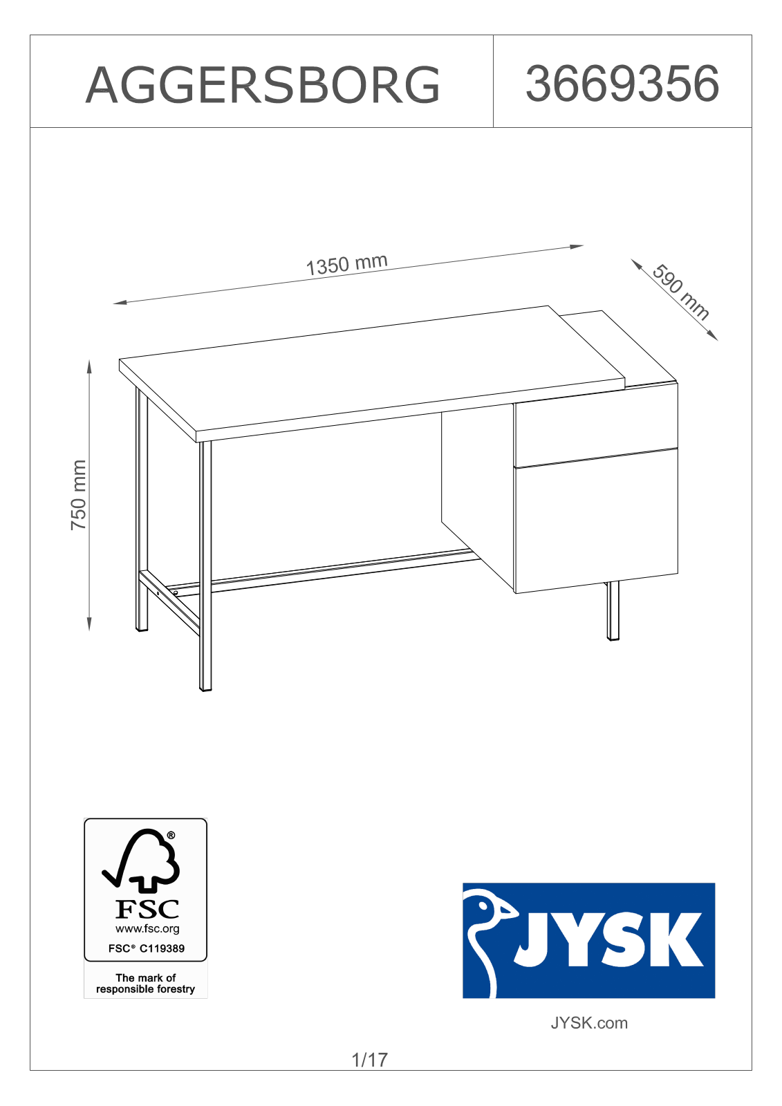 JYSK Aggersborg User Manual