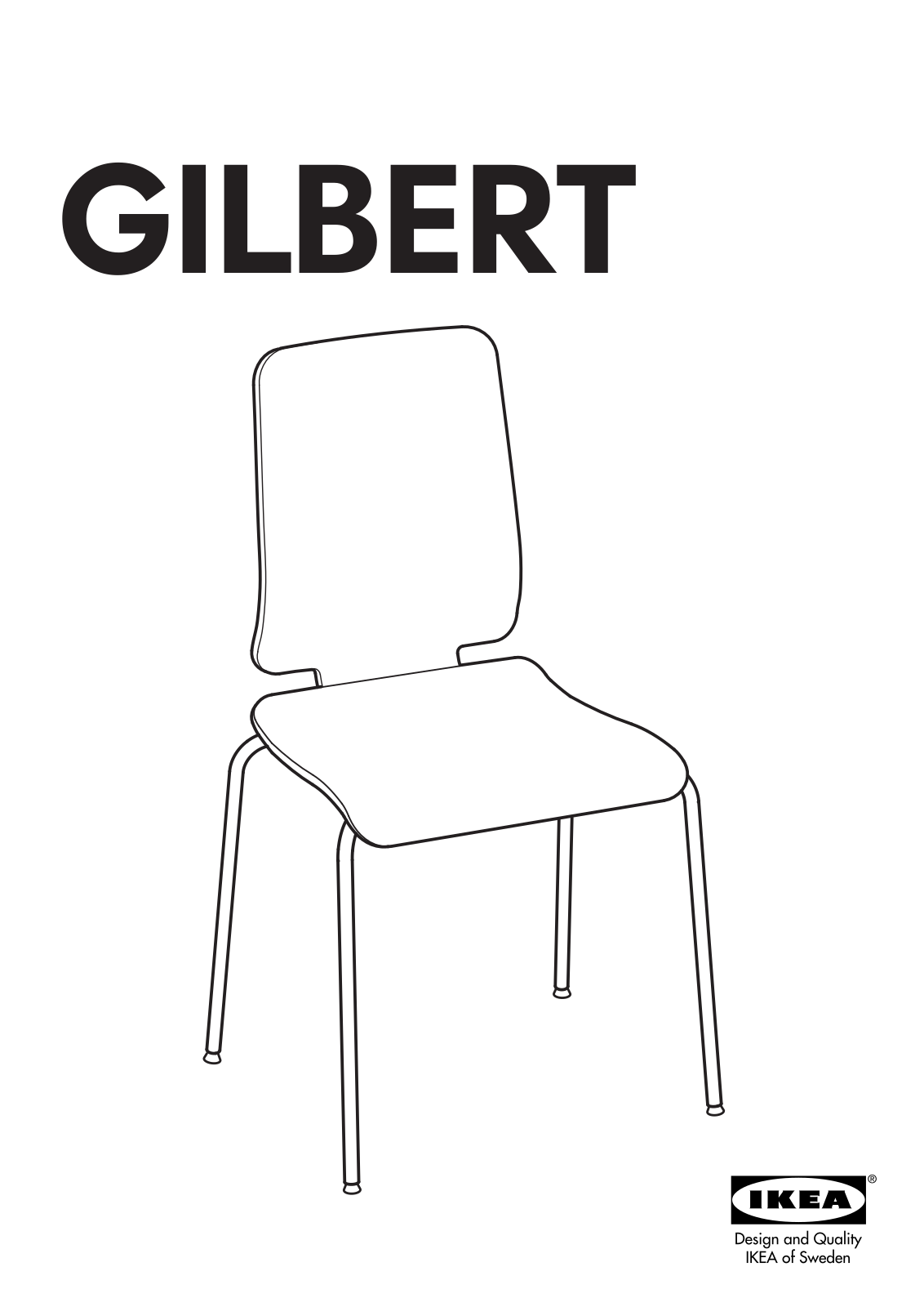 IKEA GILBERT CHAIR Assembly Instruction