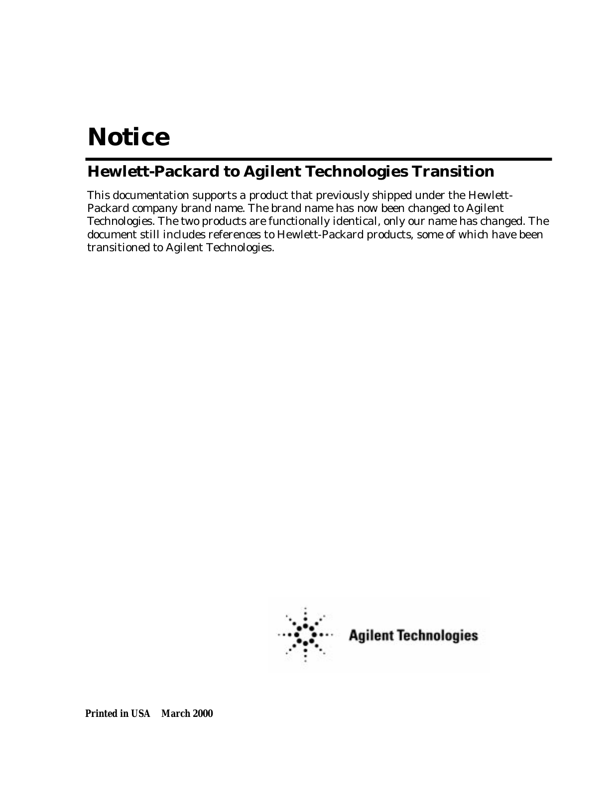 Agilent Technologies 8645A User Manual