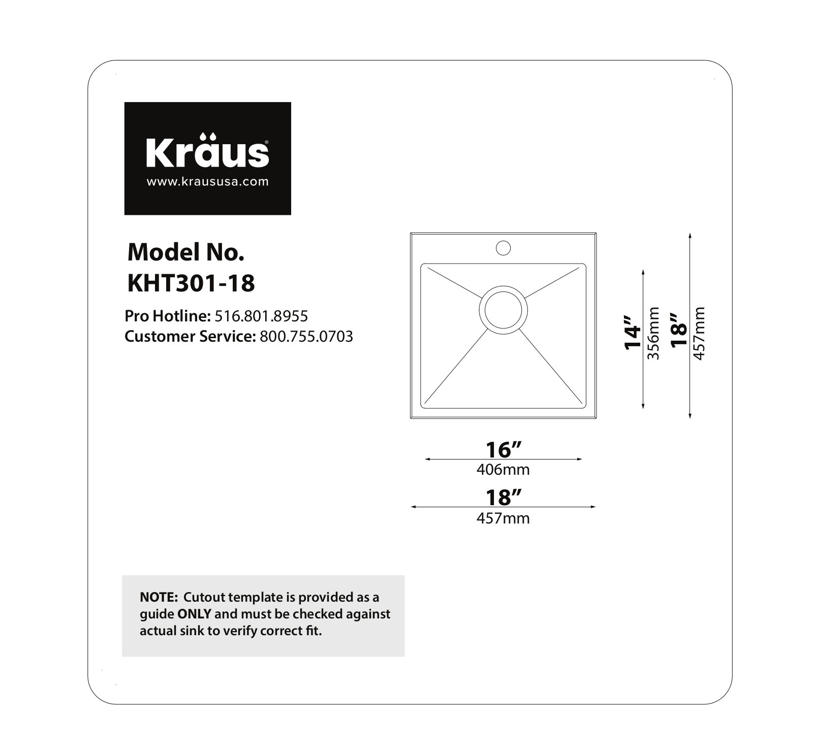 Kraus KHT301SB User Manual