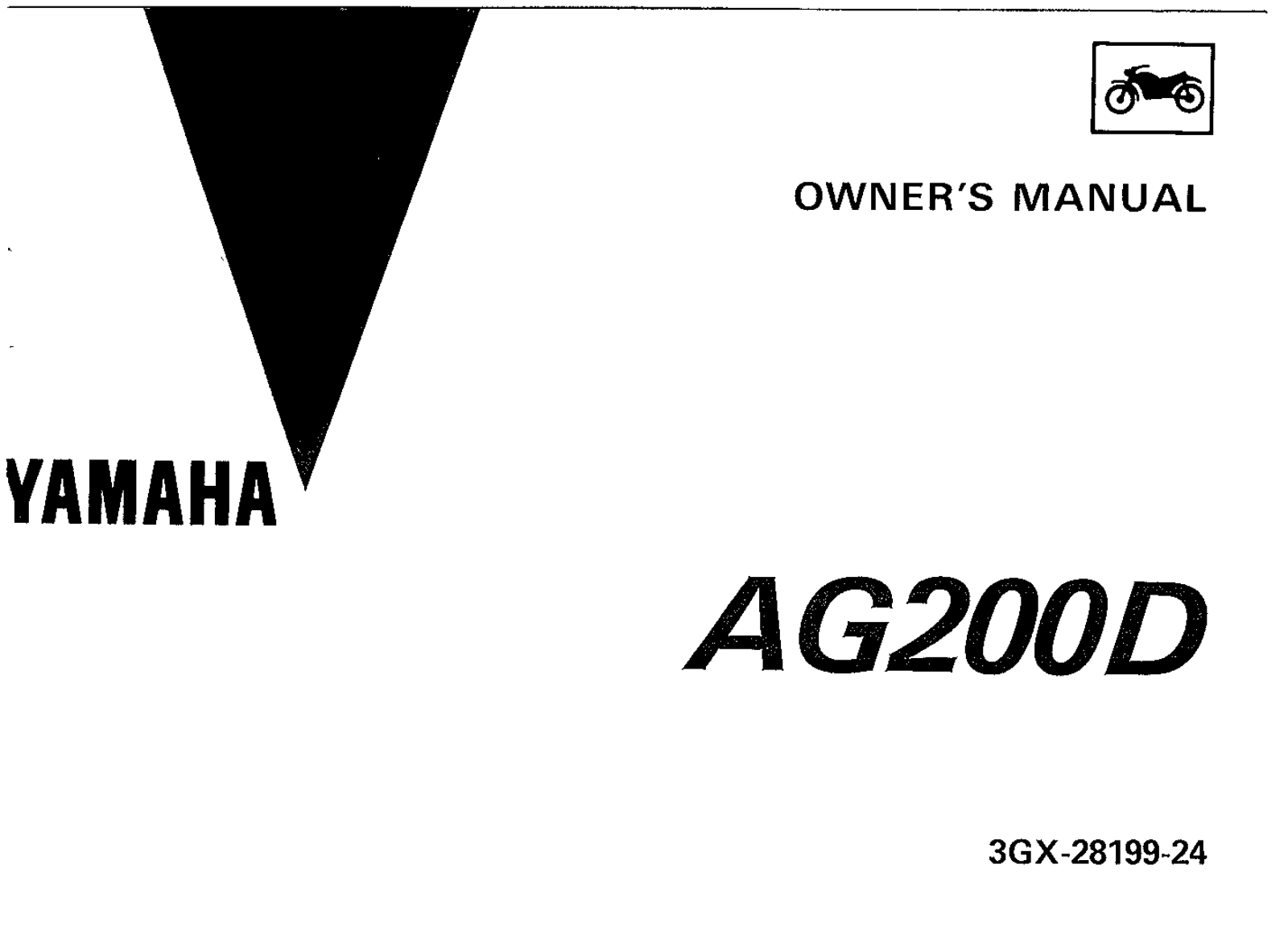 Yamaha AG200F D 1992 Owner's manual