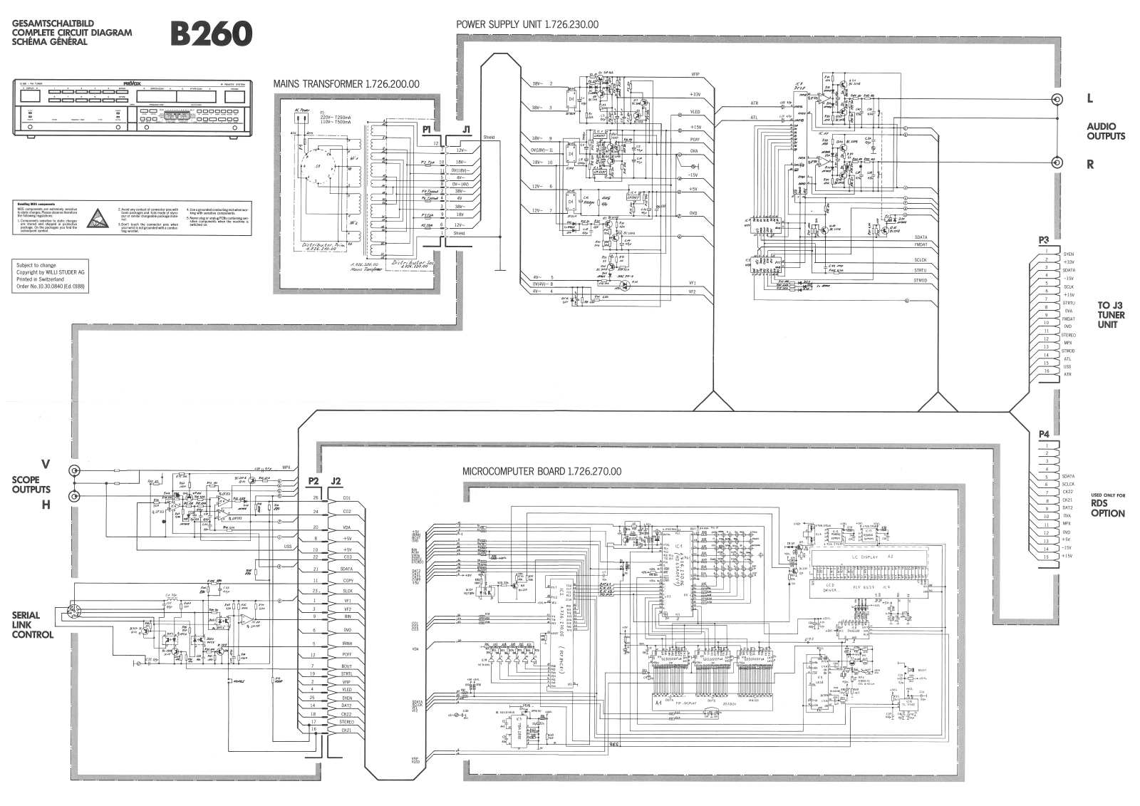 Revox B-260 Schematic