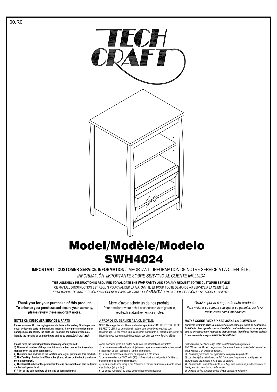 Tech Craft SWH4024 User Manual - ManualMachine.com