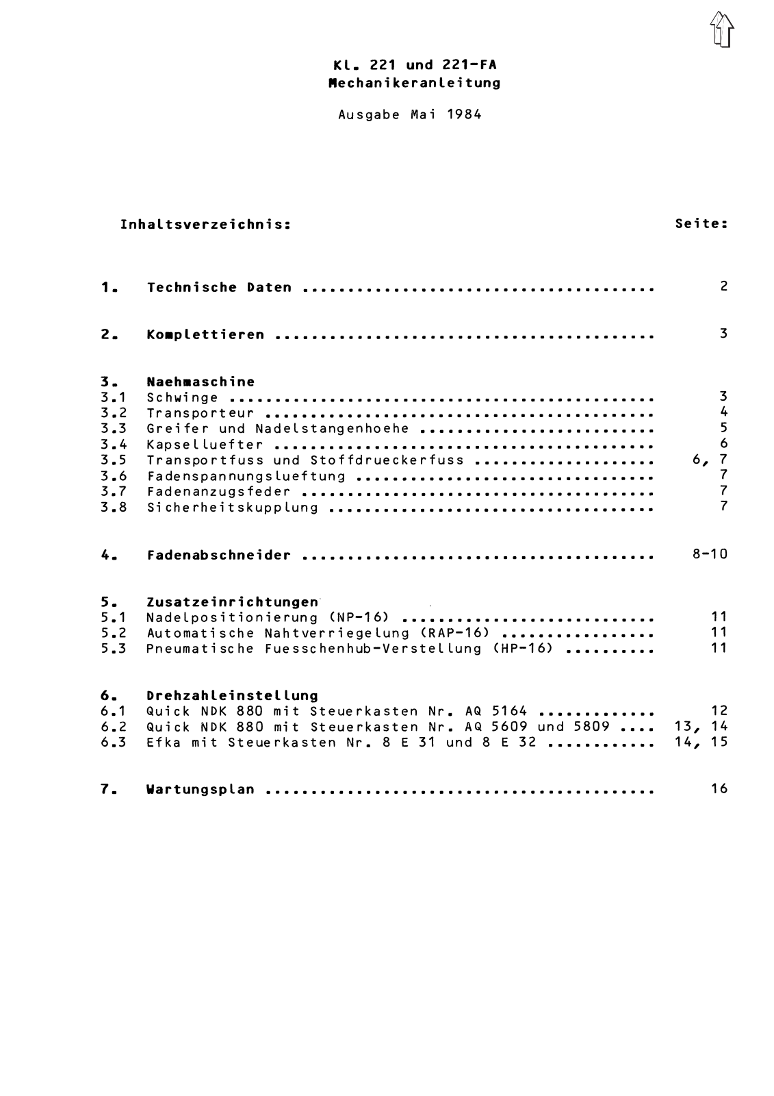 Adler 221 Service Manual