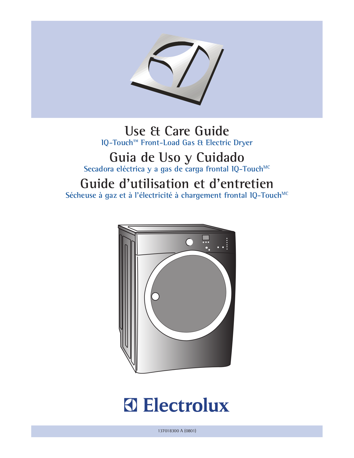 Electrolux 137018300 A, EIED55H User Manual