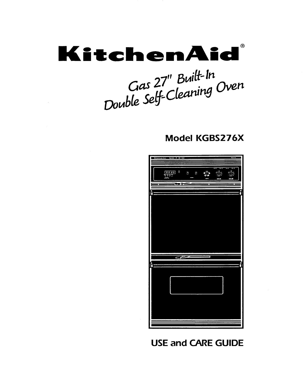 KitchenAid KGBS276X User Manual