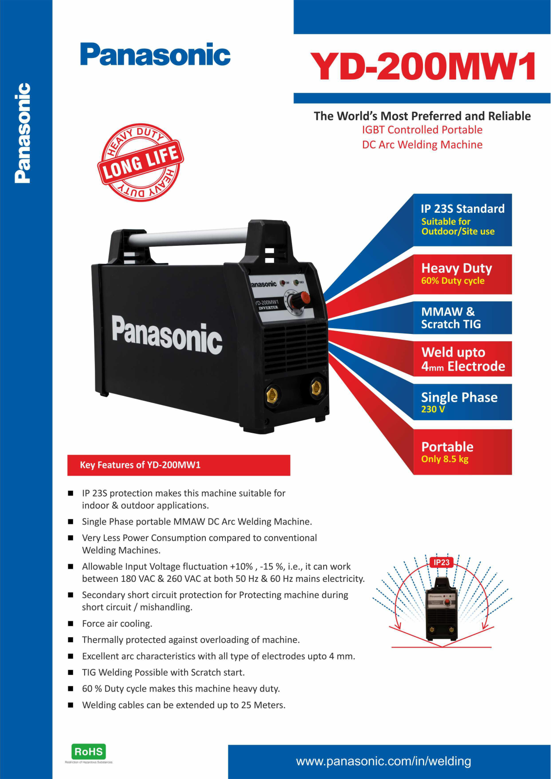 Panasonic YD-200MW1 Datasheet