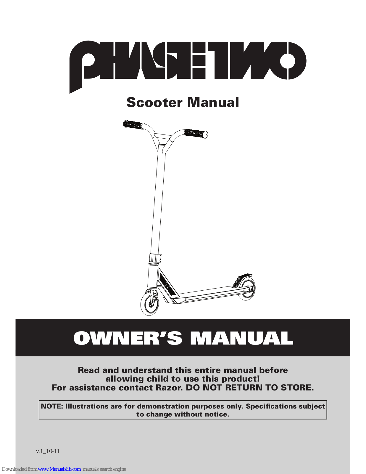 Razor Phase 1WO, Phase Two Owner's Manual