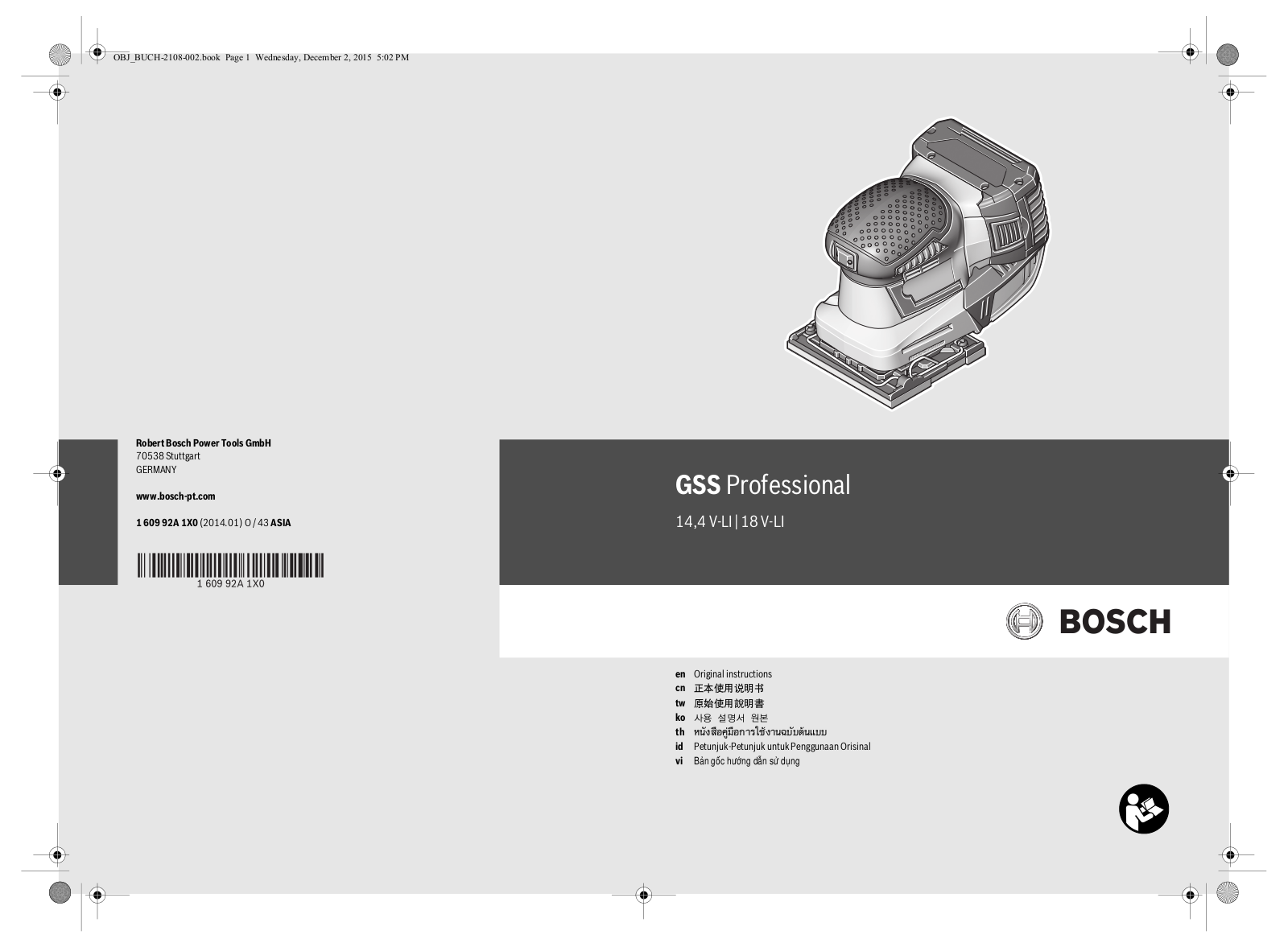 Bosch GSS 14,4V-LI, GSS 18V-LI User Manual