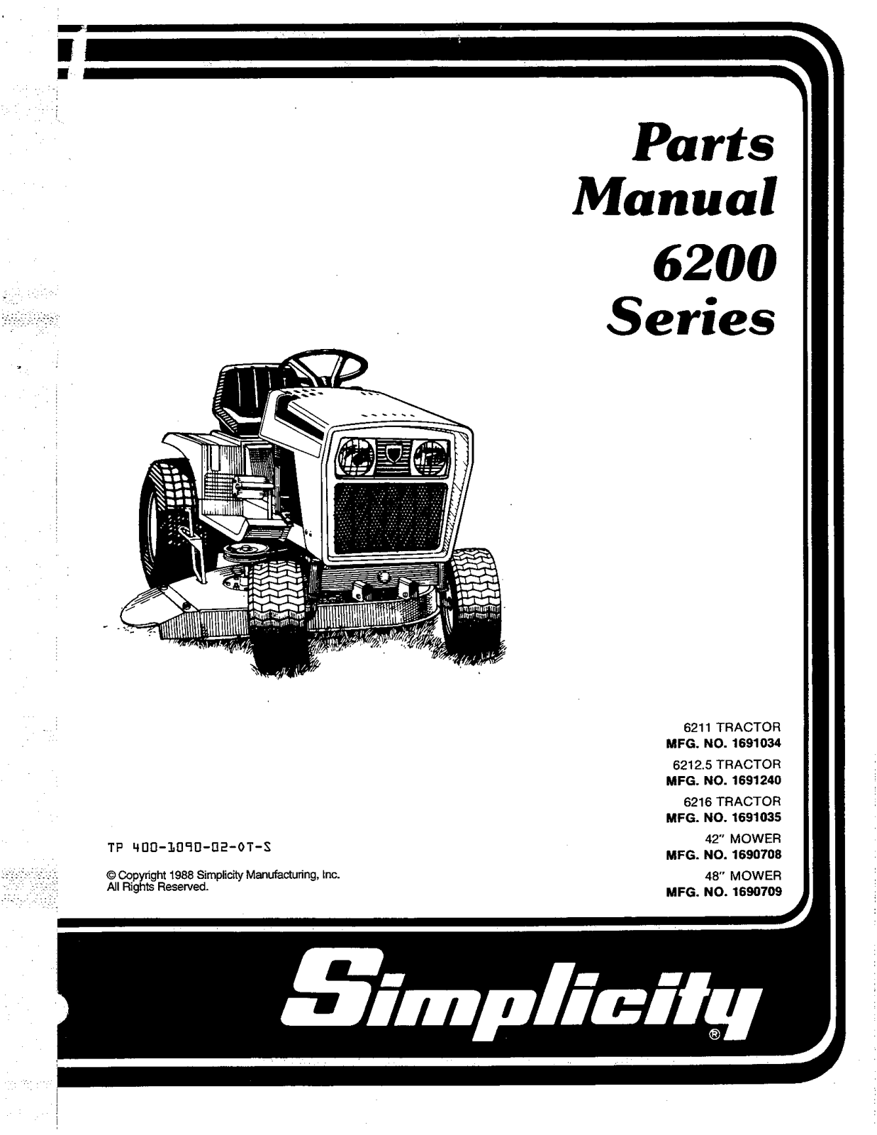 Simplicity 1691240, 1691035, 1691034 User Manual