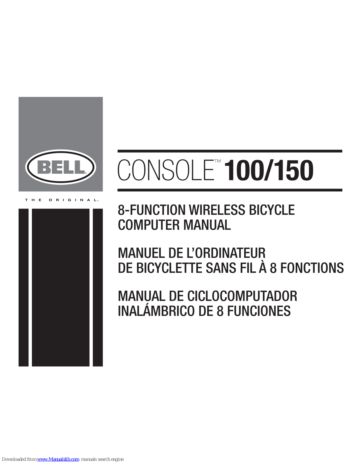 Bell console 100, console 150 User Manual