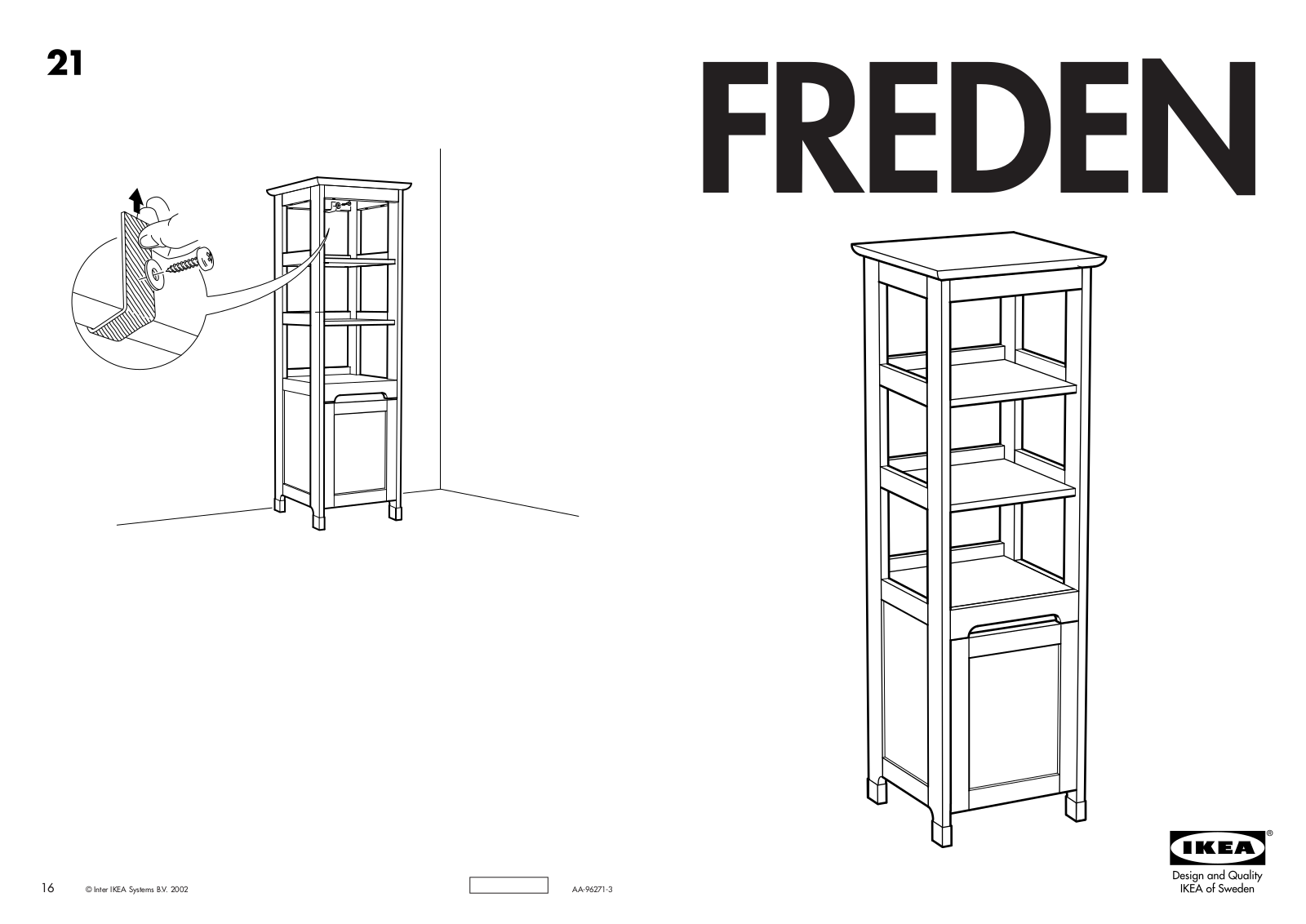 IKEA FREDEN SHELVING UNIT Assembly Instruction