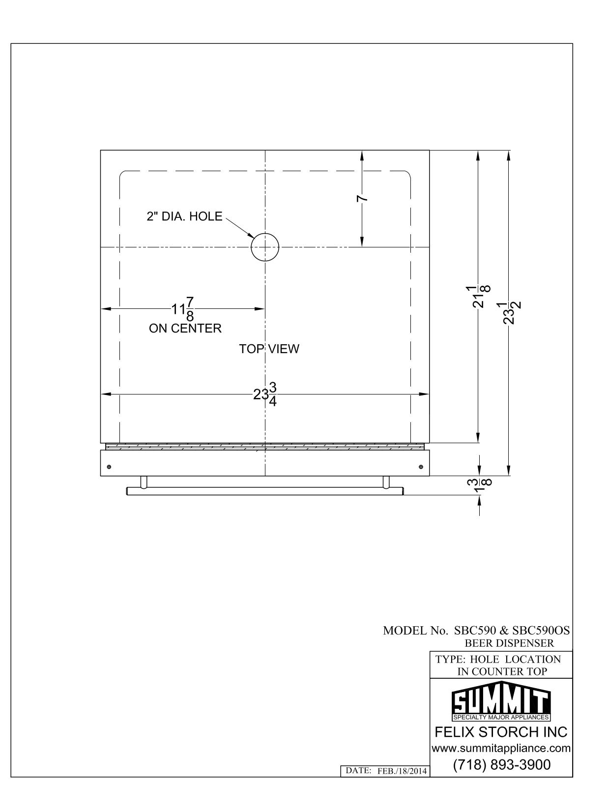 Summit SBC590OS, SBC590 User Manual