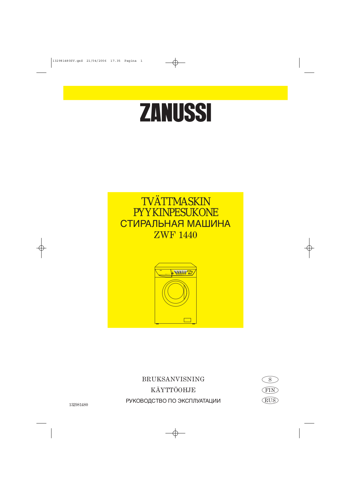 Zanussi ZWF 1440 User Manual