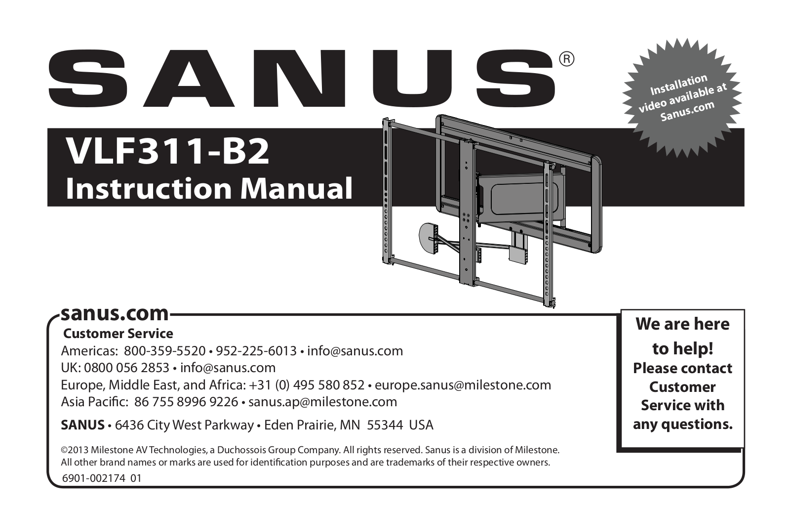 sanus VLF311-B2 User guide - ManualMachine.com