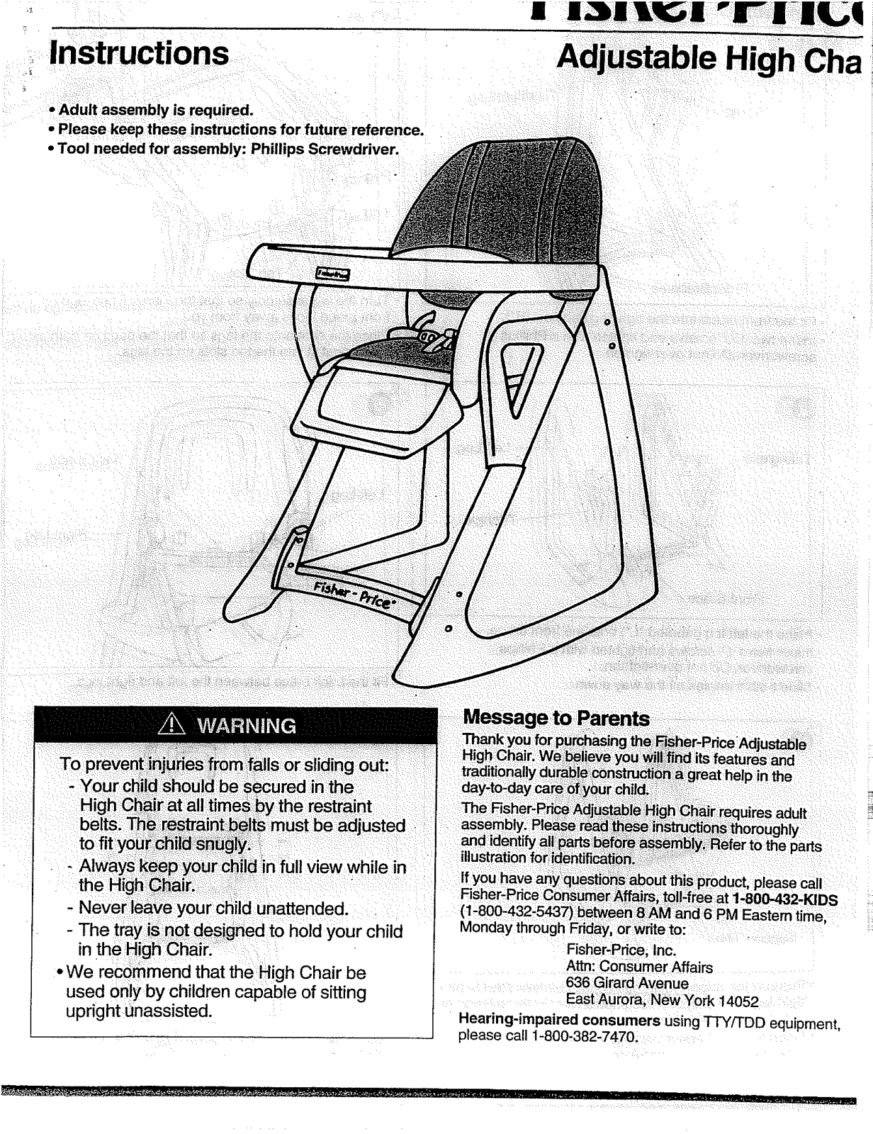 Fisher-Price 79158 Instruction Sheet