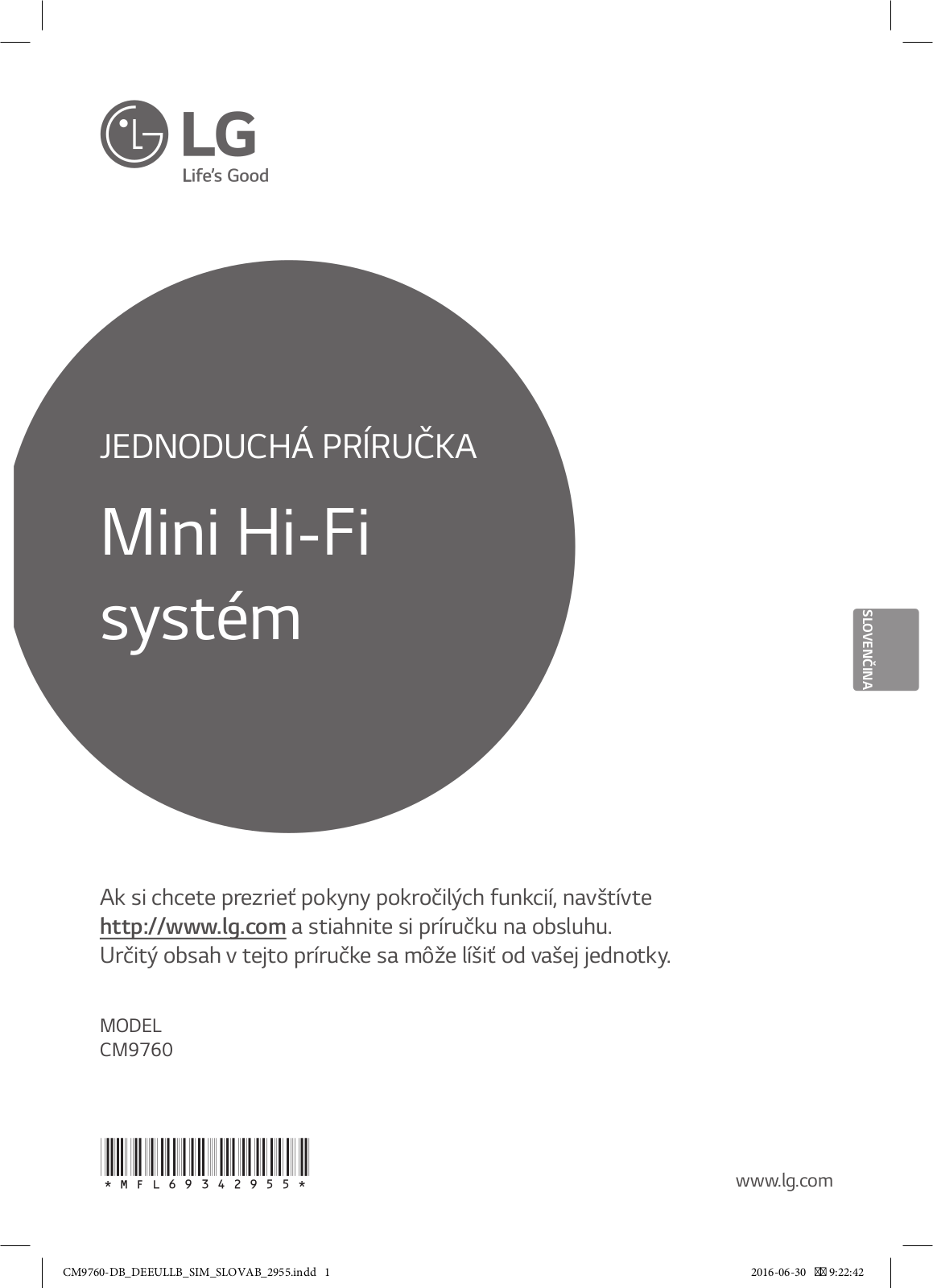 LG CM9760 User manual