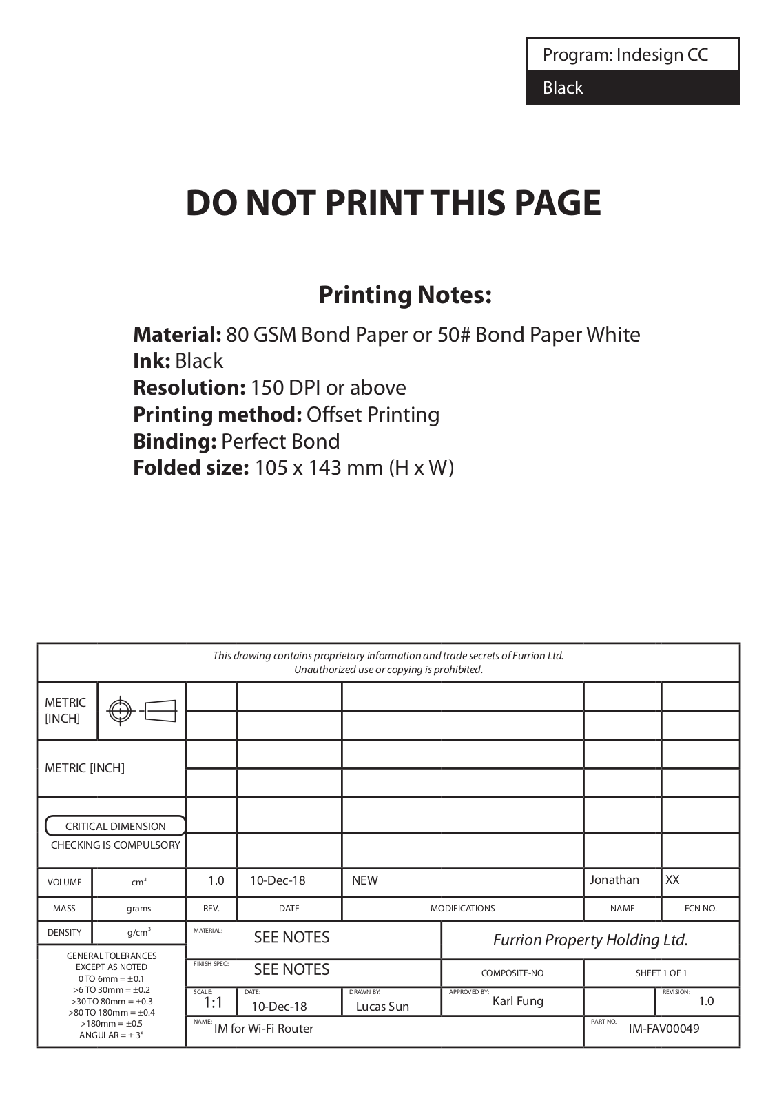 Furrion FAN17A User Manual