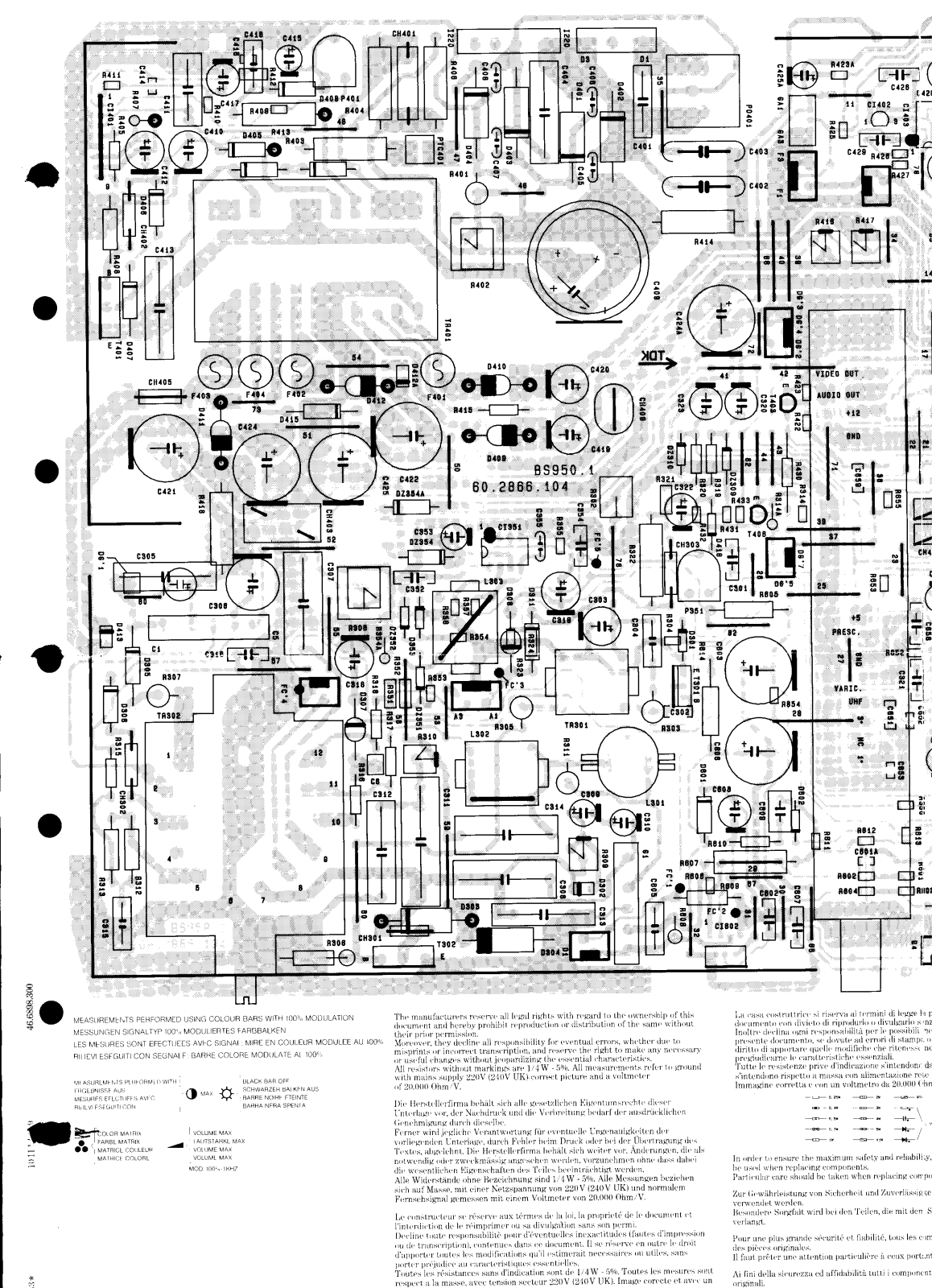 Seleco BS9501, BS688, BS689, BS690, BS740 Schematic