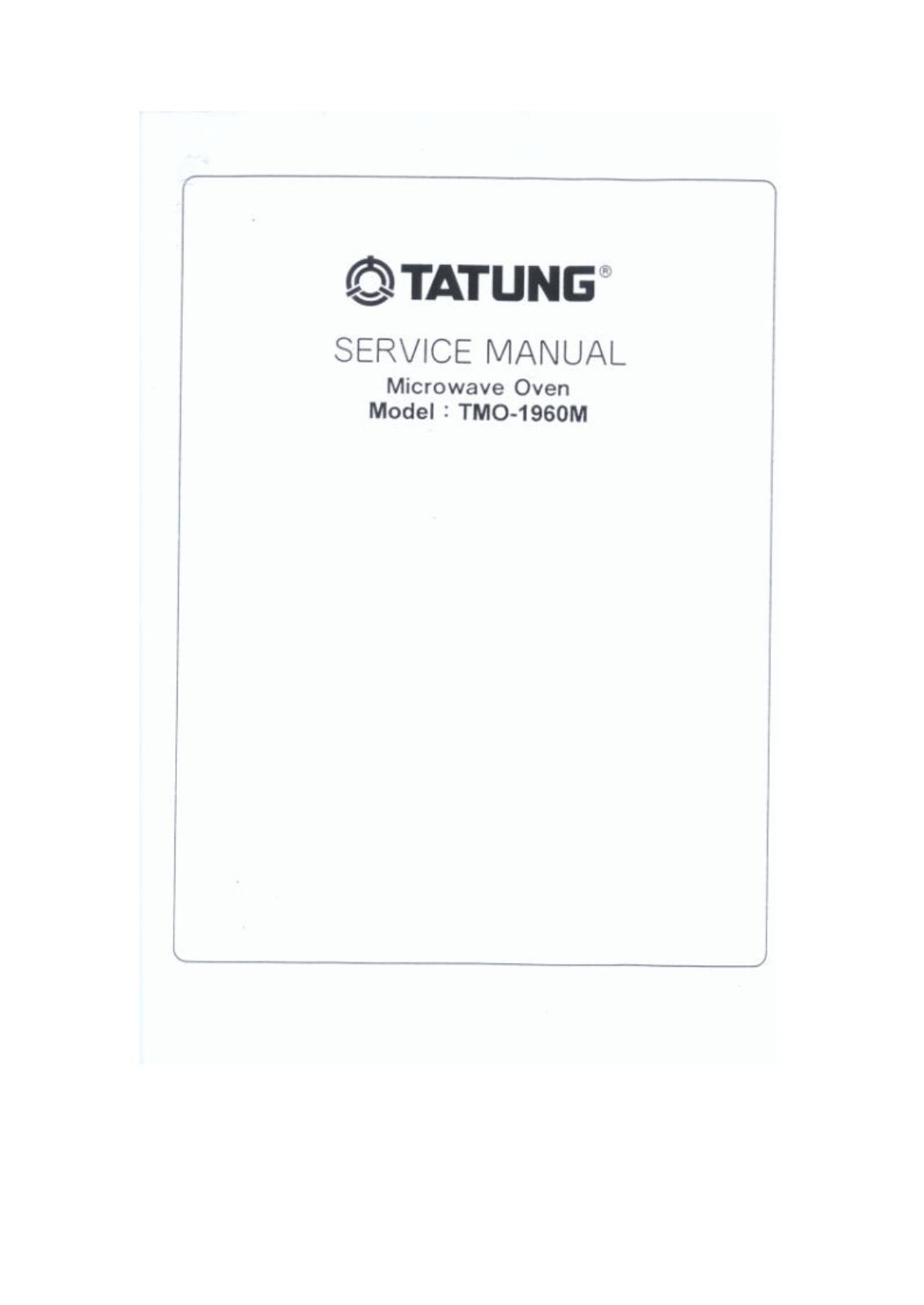 Tatung 9UBTMO19AH Users Manual