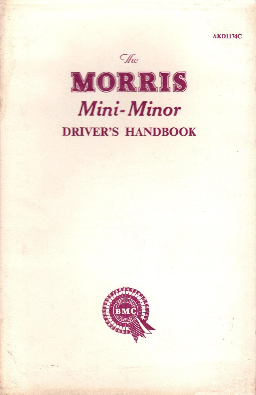 Morris Mini Minor 1961 Operating Instructions