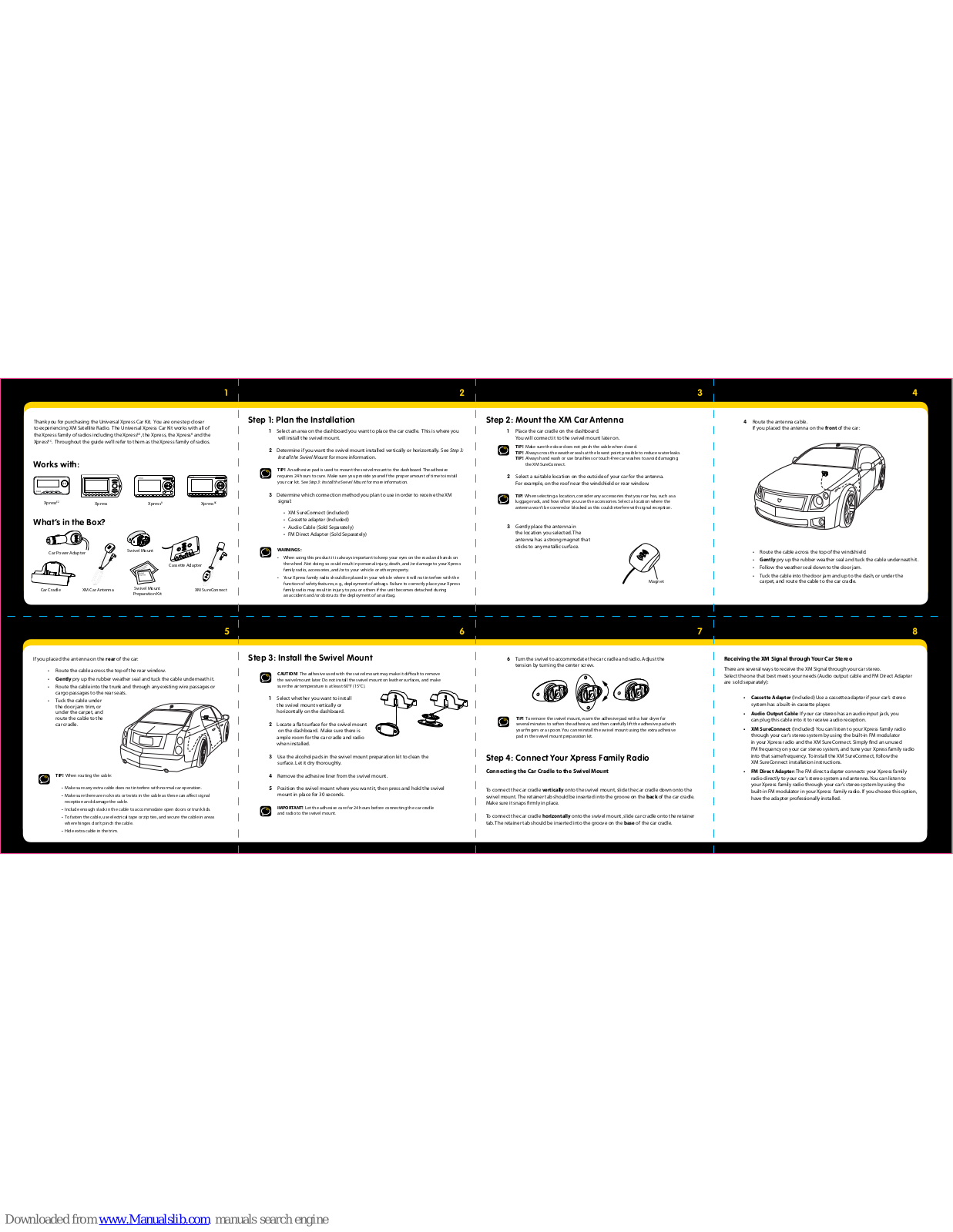 Audiovox Xpress EZ, Xpress, Xpress R, Xpress RC User Manual