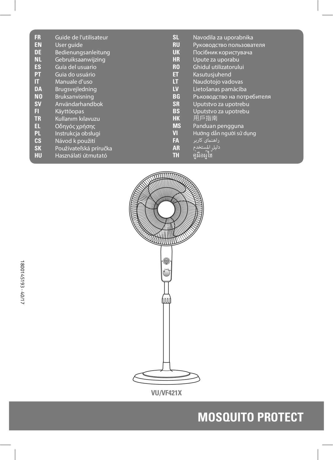 Tefal VF4210F0 User Manual