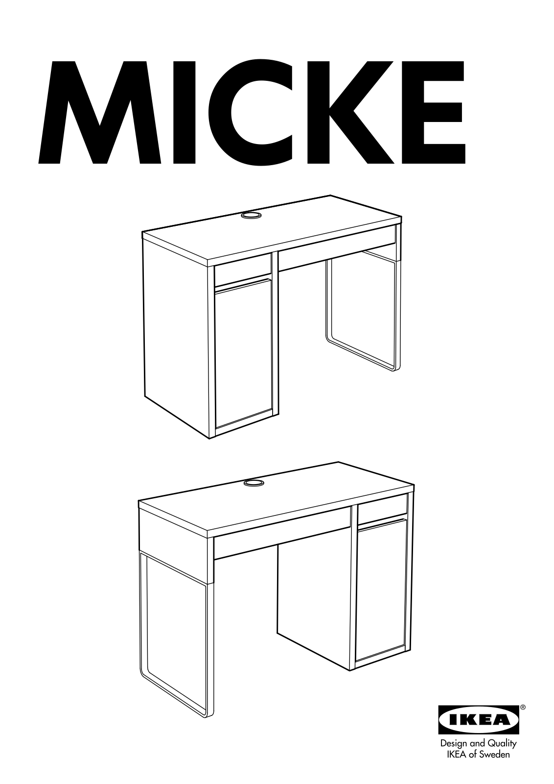 IKEA MICKE DESK 41x19 User Manual