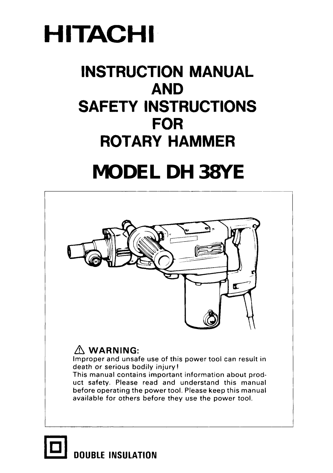 Hitachi DH38YF User Manual