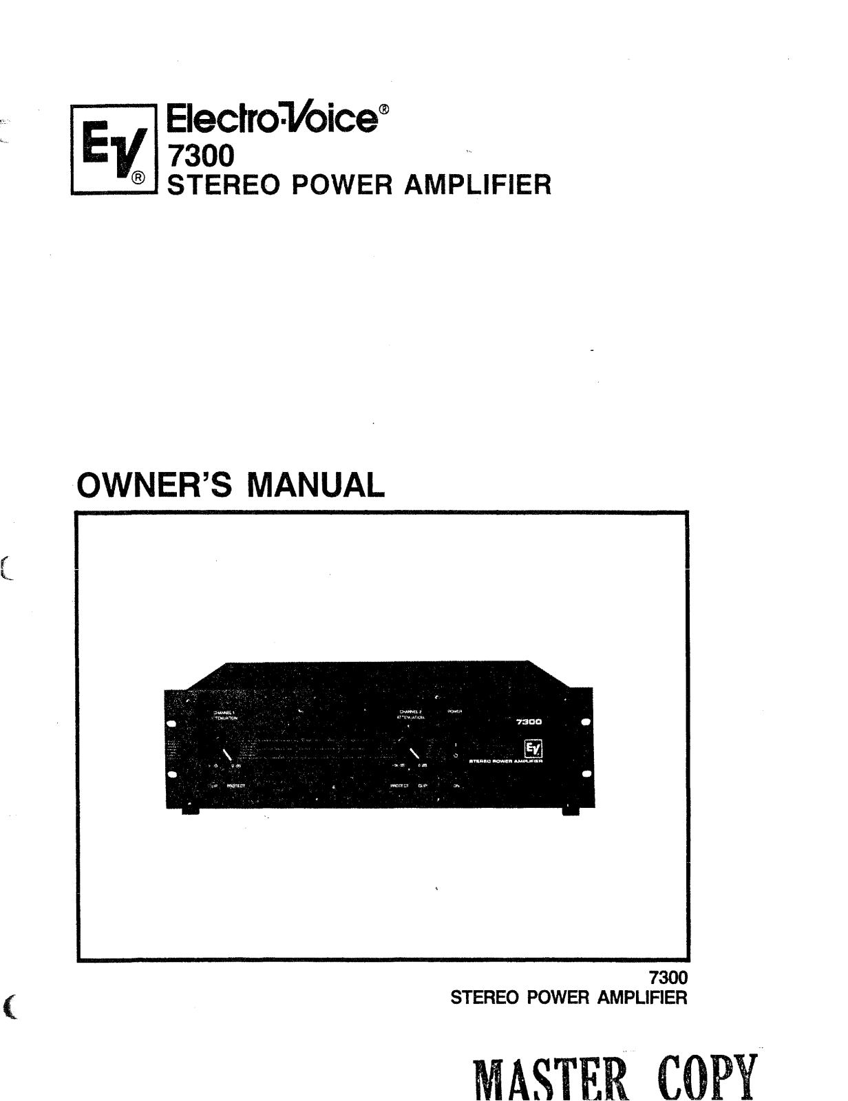 Electro-Voice EV7300 Schematic - ManualMachine.com