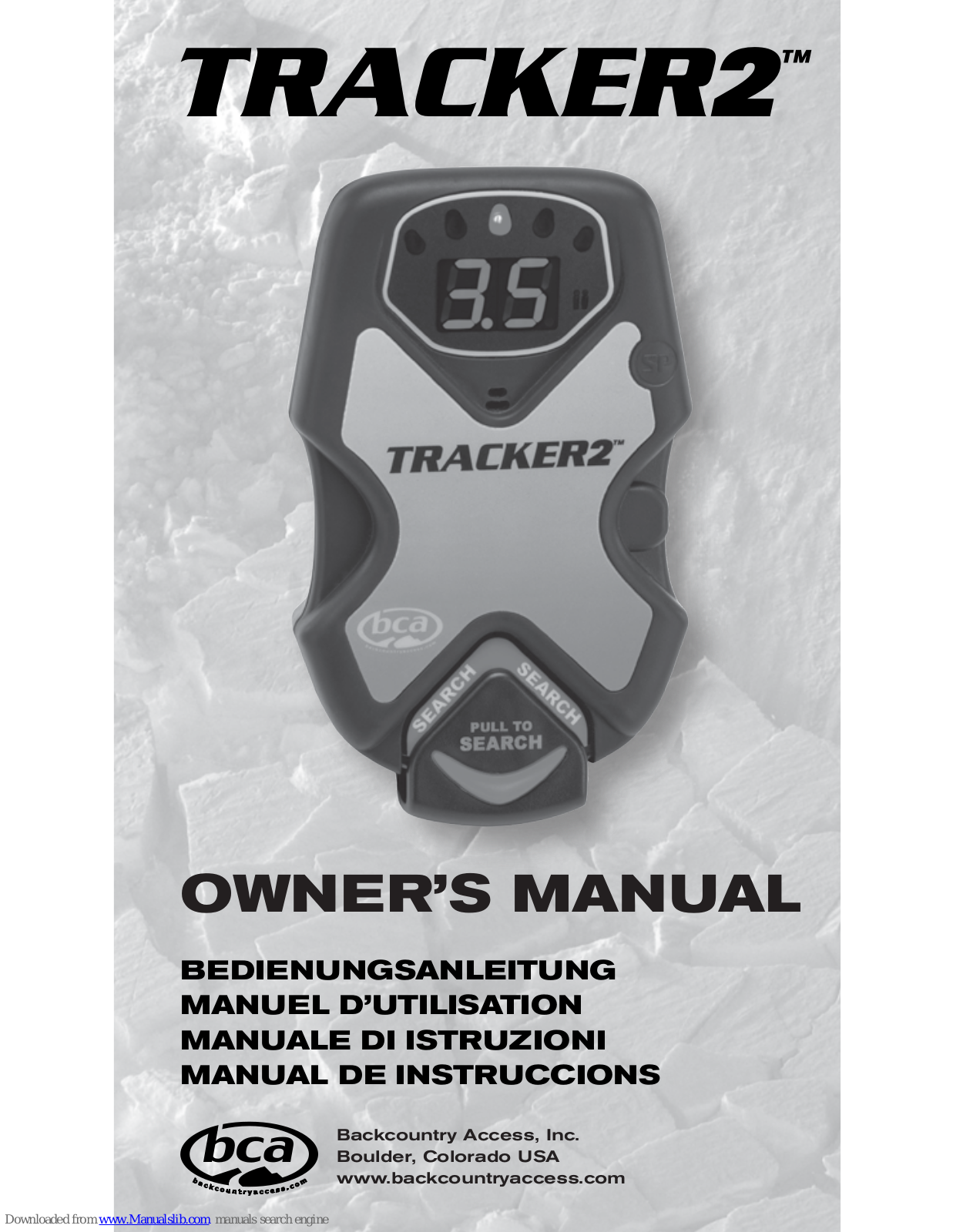 bca TRACKER2 Owner's Manual - ManualMachine.com