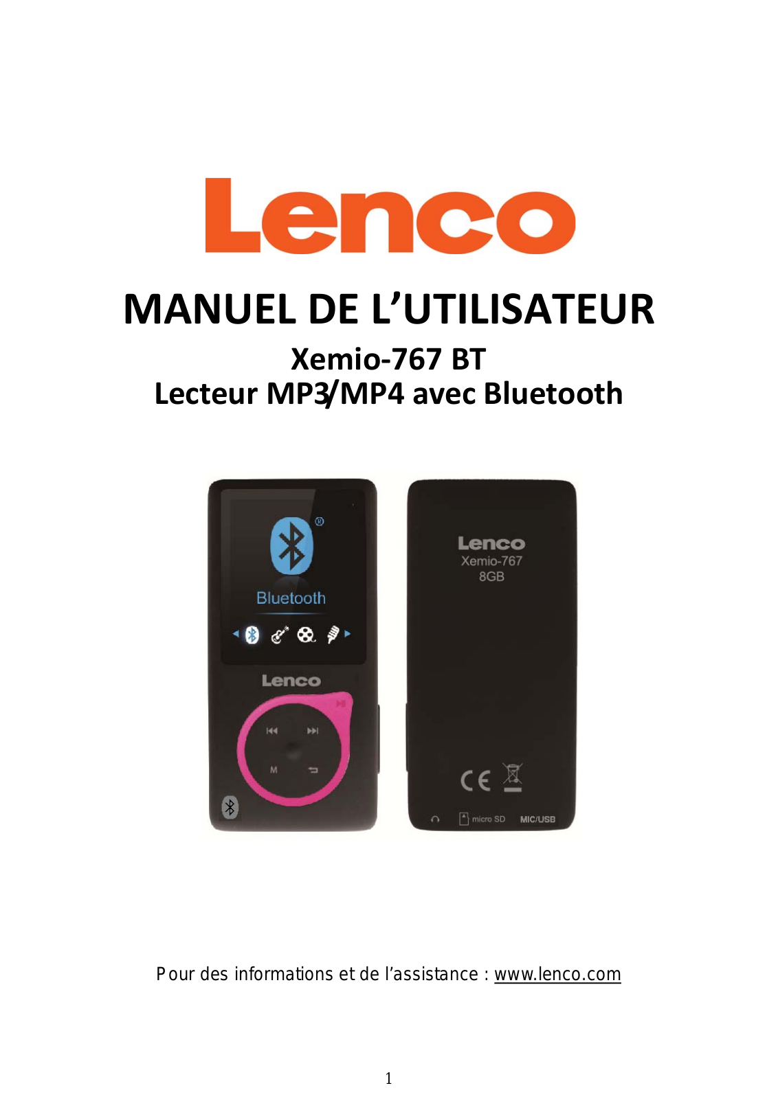 LENCO Xemio 767 BT Manuel de l’utilisateur