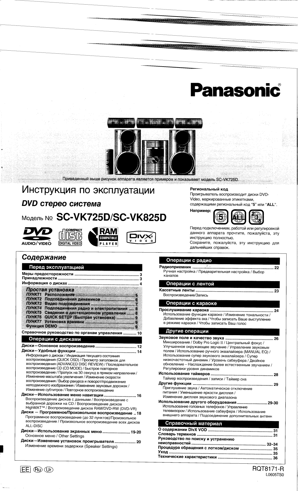 Panasonic SB-VK82 DGC-S User Manual