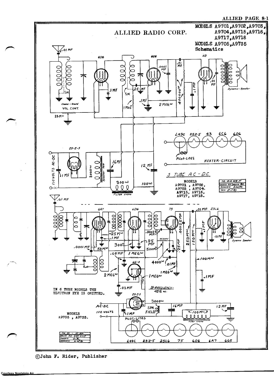 Allied Radio A9715, A9718 Schematic - ManualMachine.com