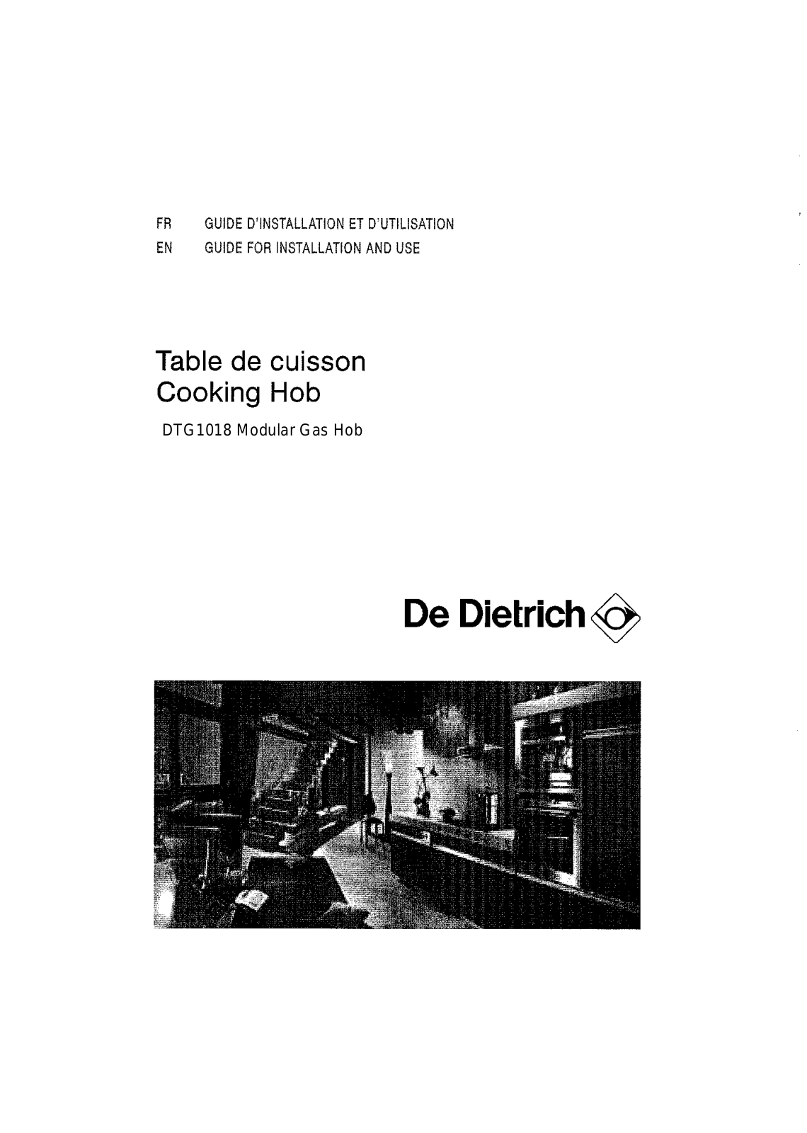 De Dietrich DTG 1018 X User Manual