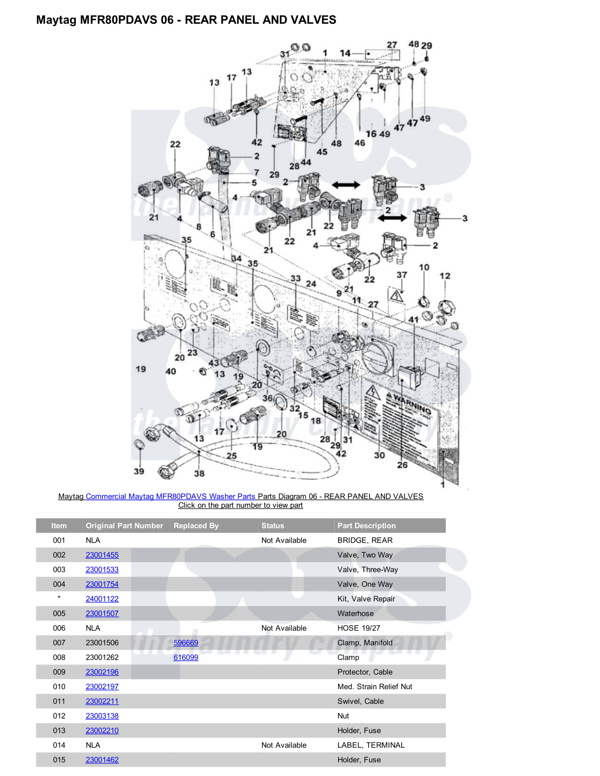 Maytag MFR80PDAVS Parts Diagram