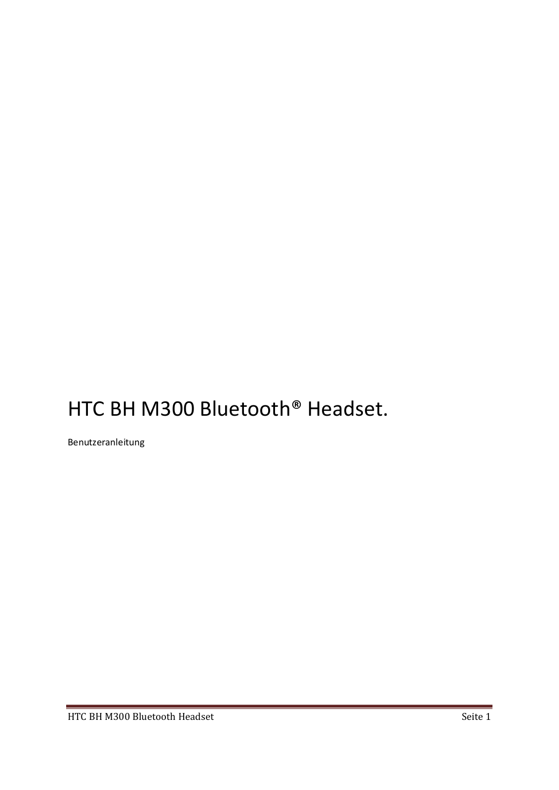 Htc BH M300 User Manual