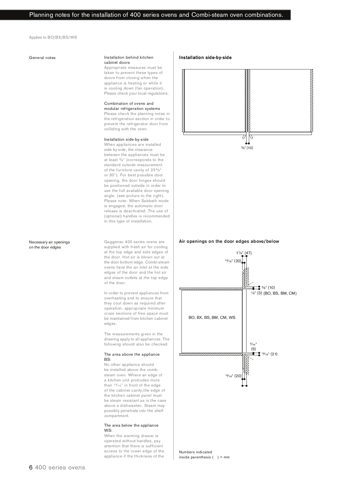 Gaggenau BO451611 Installation manual