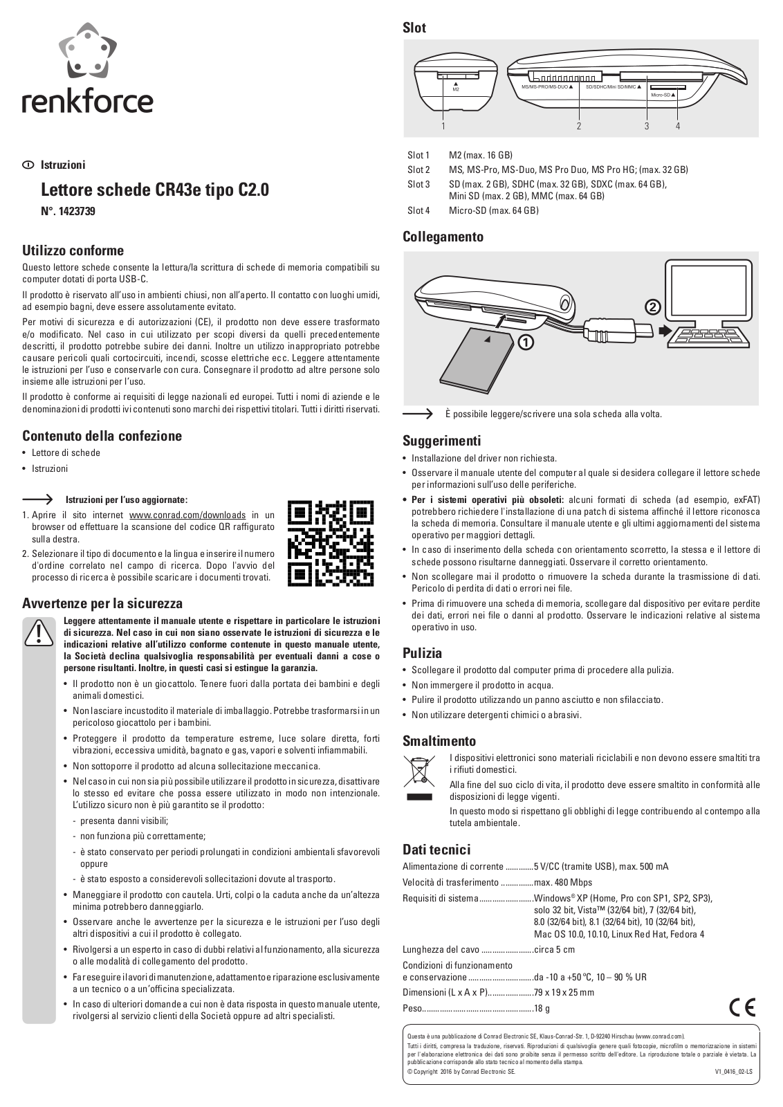 Renkforce 1423739 Operating Instructions