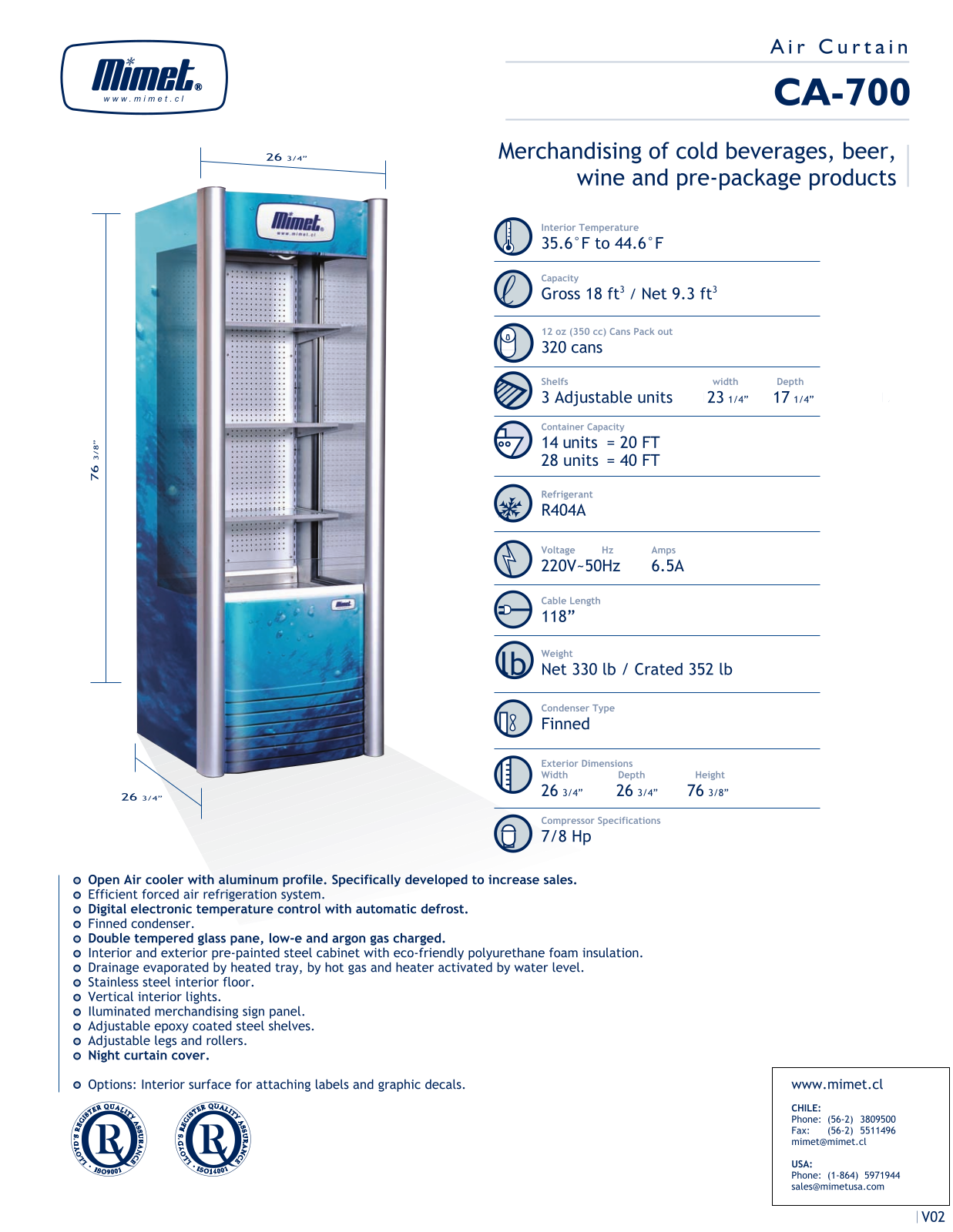 Mimet CA-700 User Manual