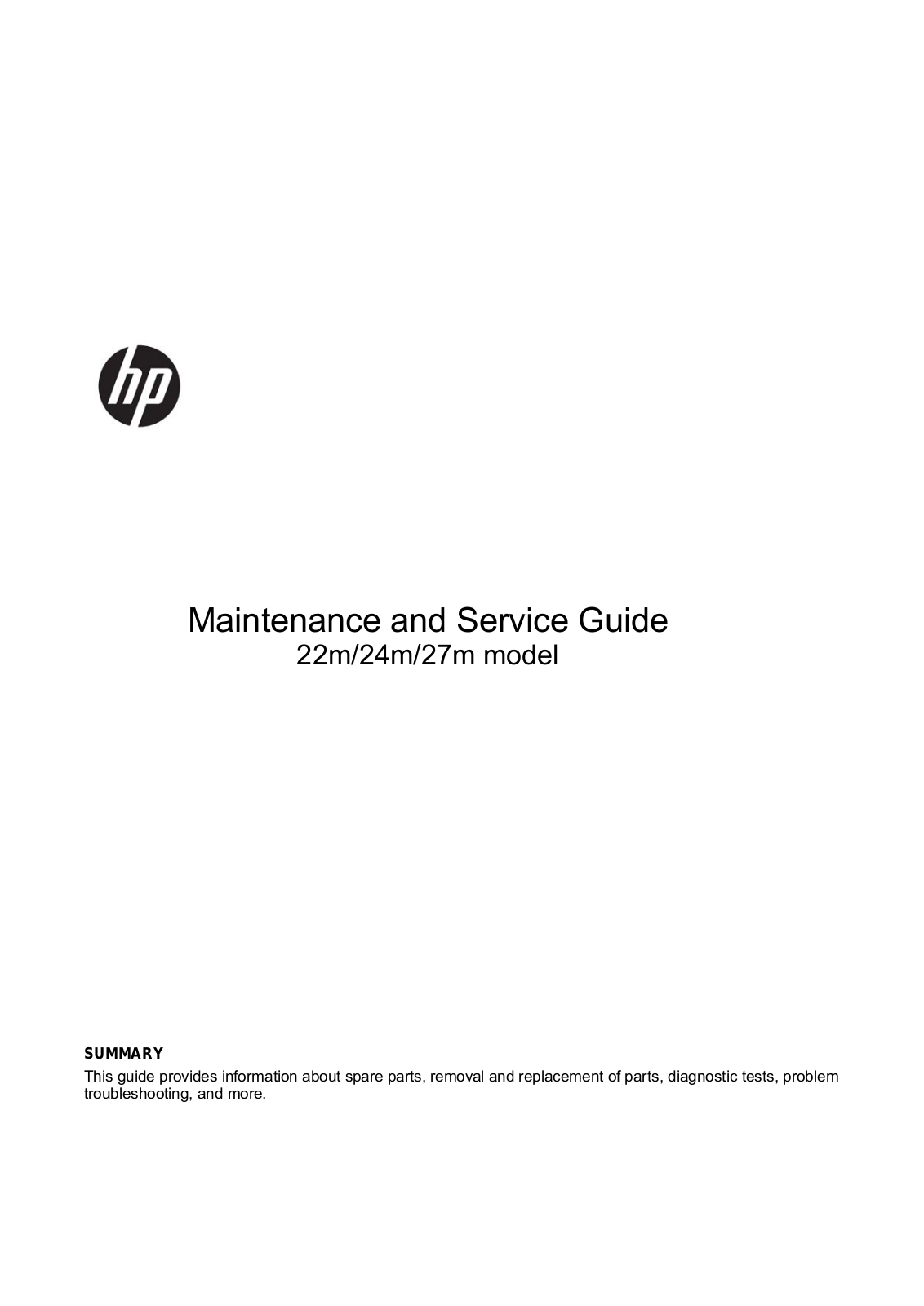 HP 22m, 24m, 27m Service Manual