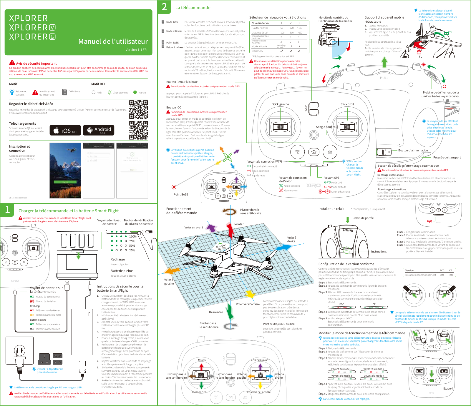 XIRO Xplorer, XplorerV, XplorerG User manual